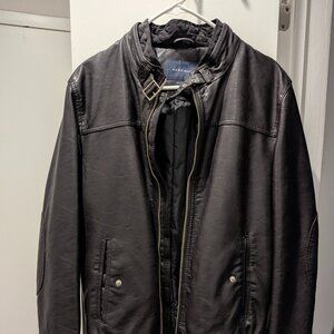 New Zara Brown Faux Leather Men's Biker Jacket (L)